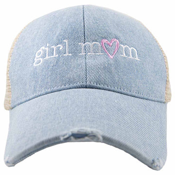 Mom hats Boy mom Girl mom Embroidered distressed womens trucker caps Personalizable