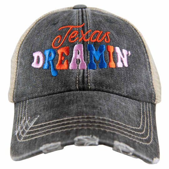 Texas southern hats Embroidered distressed trucker caps - Stacy's Pink Martini Boutique