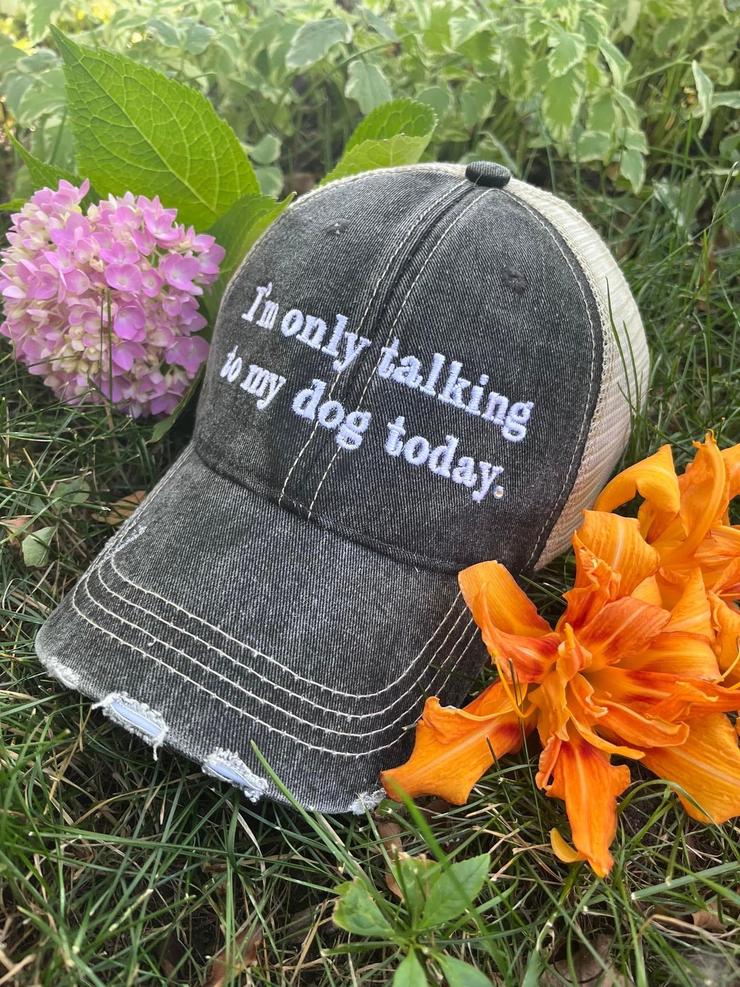 Dog and cat mom hats Embroidered womens trucker caps