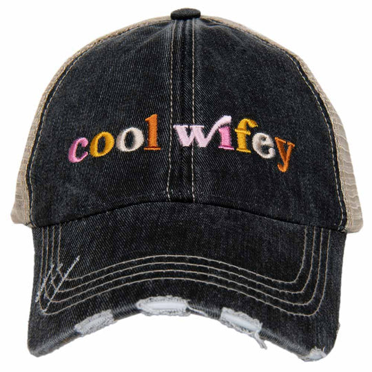 Happy wife happy life Trophy wife Aint no wifey Womens trucker caps Personalize with wedding dates last name - Stacy's Pink Martini Boutique