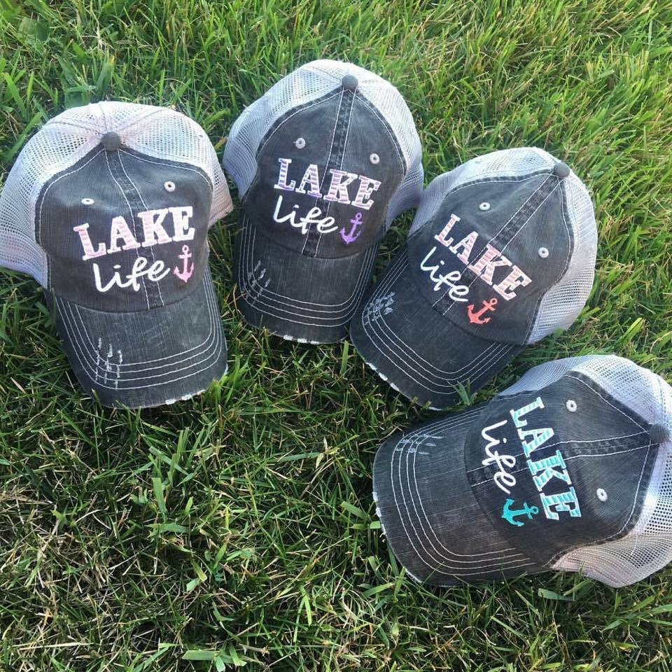 Hats and clothing { I’m on lake time } Black • S - 3XL • Tank tops - Stacy's Pink Martini Boutique