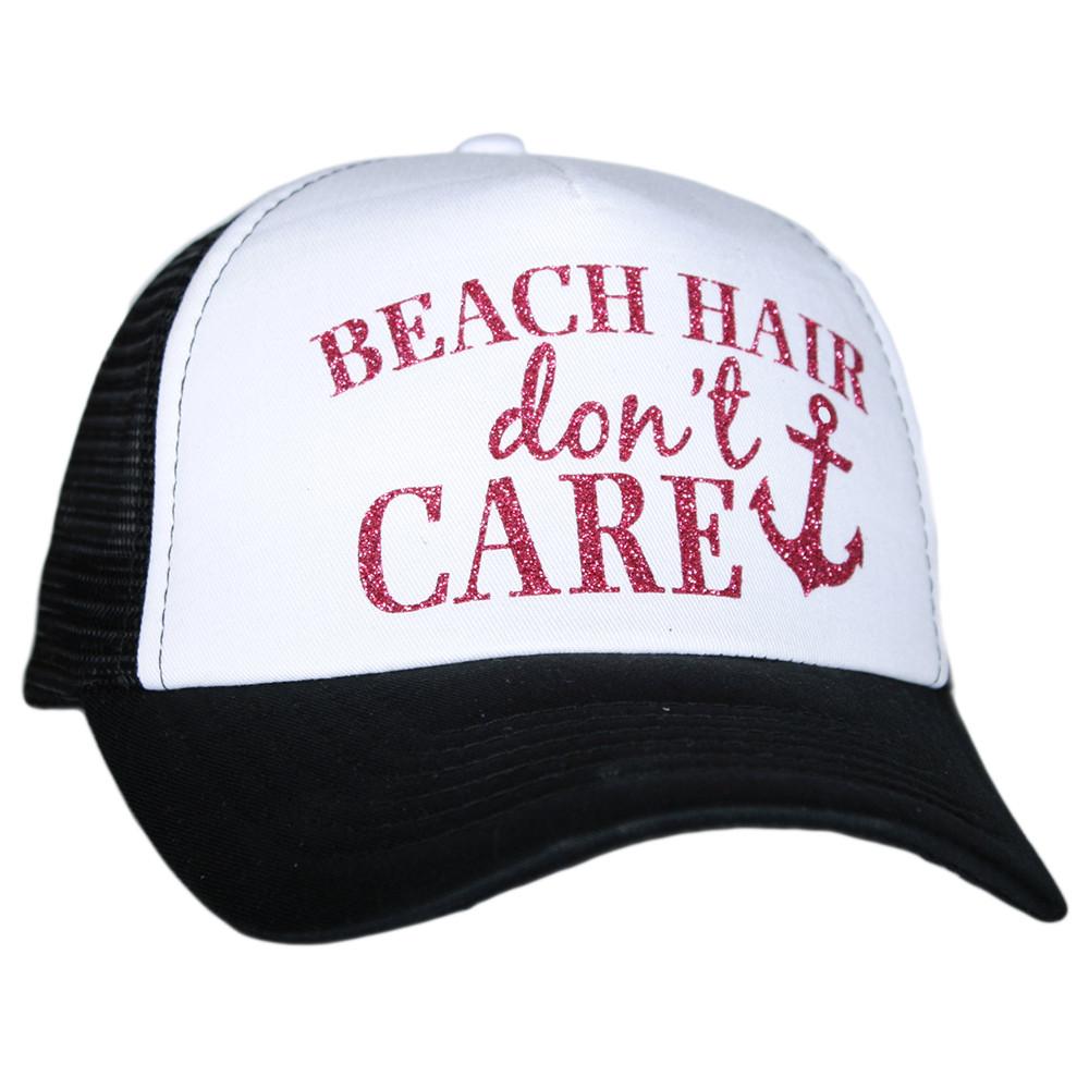 Beach hats and tanks Embroidered distressed trucker caps. - Stacy's Pink Martini Boutique