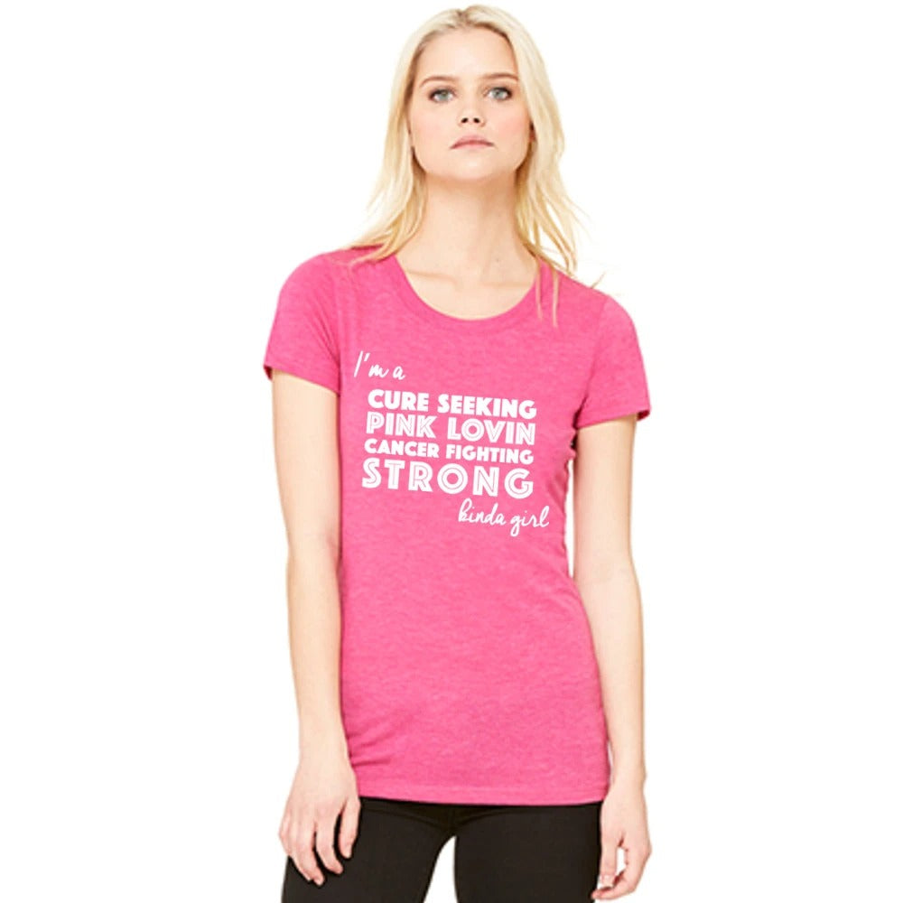 Breast cancer Clothing Womens Pink ribbon Tanks Tshirts Cure Fight Girl Brave - Stacy's Pink Martini Boutique