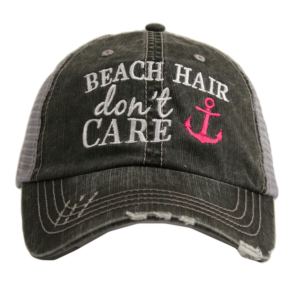 Beach hats and tanks Embroidered distressed trucker caps. - Stacy's Pink Martini Boutique