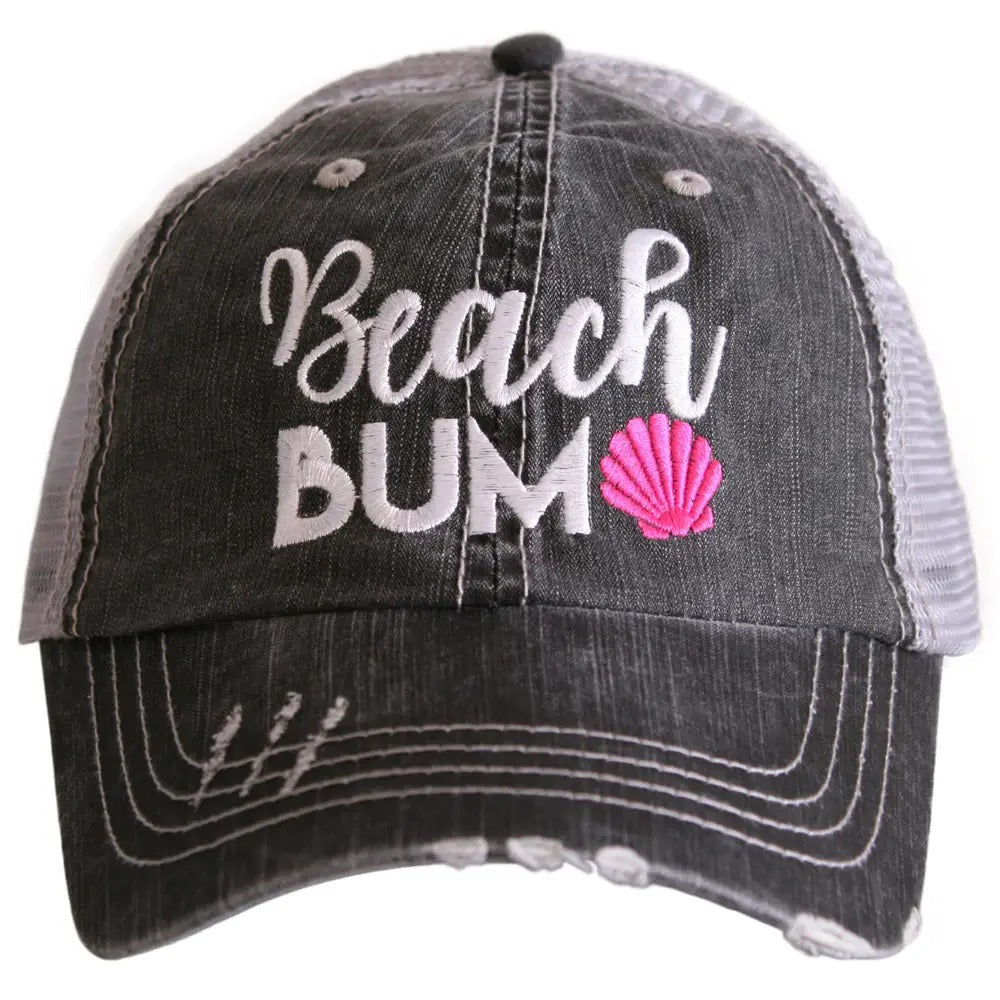 Beach vacation hats Girls weekend Beach hair dont care Beach bum Beach babe Beach please Embroidered distressed  Anchor Shells Sand - Stacy's Pink Martini Boutique