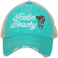 Hats and tanks { BEACH } Beach hair dont care, feelin beachy, beach please, hola beaches, beach bum, beachaholic. Embroidered trucker caps. - Stacy's Pink Martini Boutique