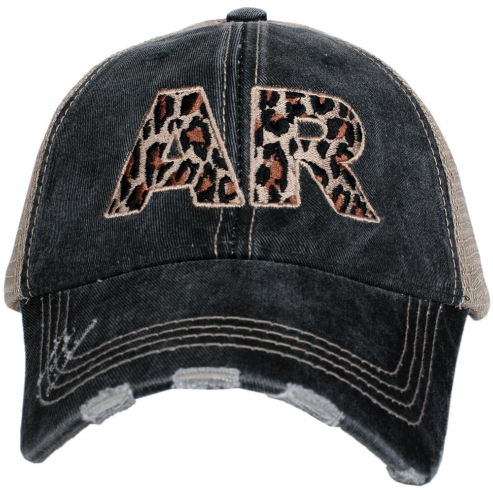 State hats LEOPARD Gray womens trucker cap - Stacy's Pink Martini Boutique