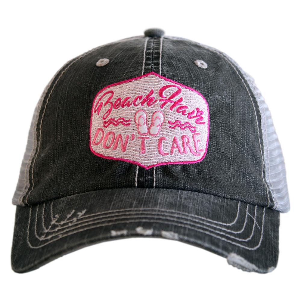 Beach hats and tanks Embroidered distressed trucker caps. - Stacy's Pink Martini Boutique