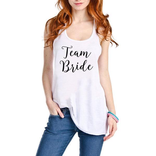 Tank {Team bride} White or black - Stacy's Pink Martini Boutique
