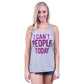 I cant people today Tank tops 4 colors S - XXL - Stacy's Pink Martini Boutique