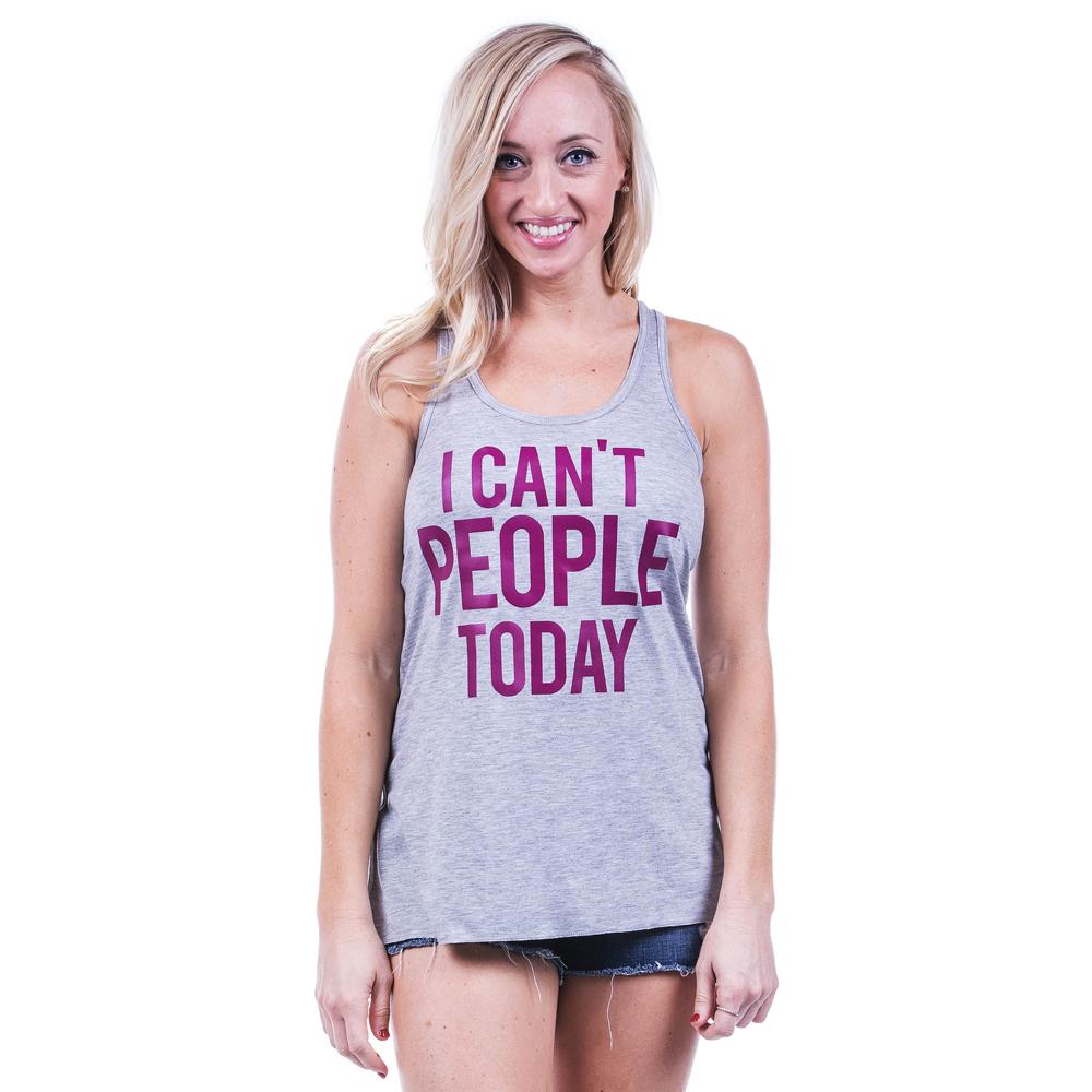 I cant people today Tank tops 4 colors S - XXL - Stacy's Pink Martini Boutique