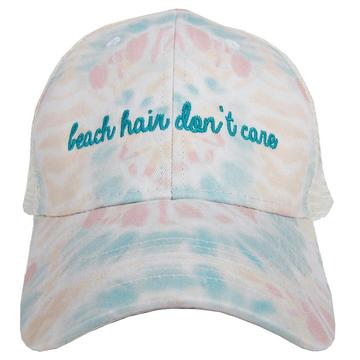 Beach hats BEACH HAIR DONT CARE Embroidered tye die - Stacy's Pink Martini Boutique