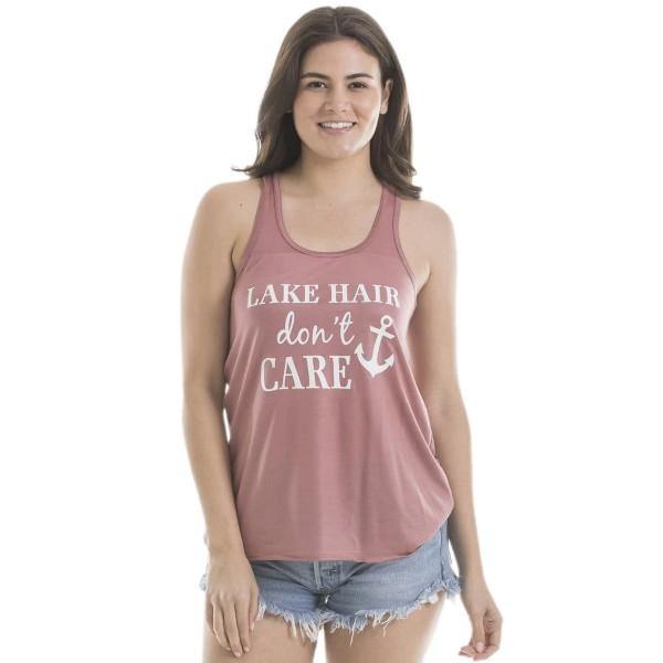 Lake tank tops Lake hair don't care 4 colors S - XXL - Stacy's Pink Martini Boutique