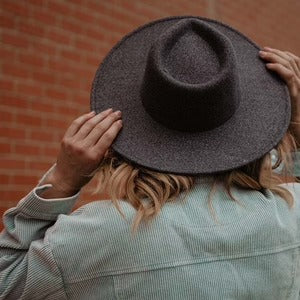 Felt wide brim fedora hats 14 colors Adjustable