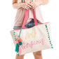 Tote bags HELLO gorgeous Beach please Good vibes only Handmade in India 21 x 12 Shoulder strap - Stacy's Pink Martini Boutique
