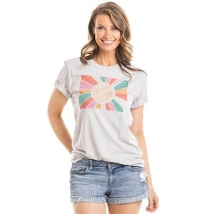 HELLO SUNSHINE T-shirts Womens Sun 3 colors S - XXL - Stacy's Pink Martini Boutique