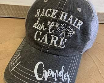 Beach hats BEACH BABE Black or teal Embroidered distressed trucker caps Women - Stacy's Pink Martini Boutique
