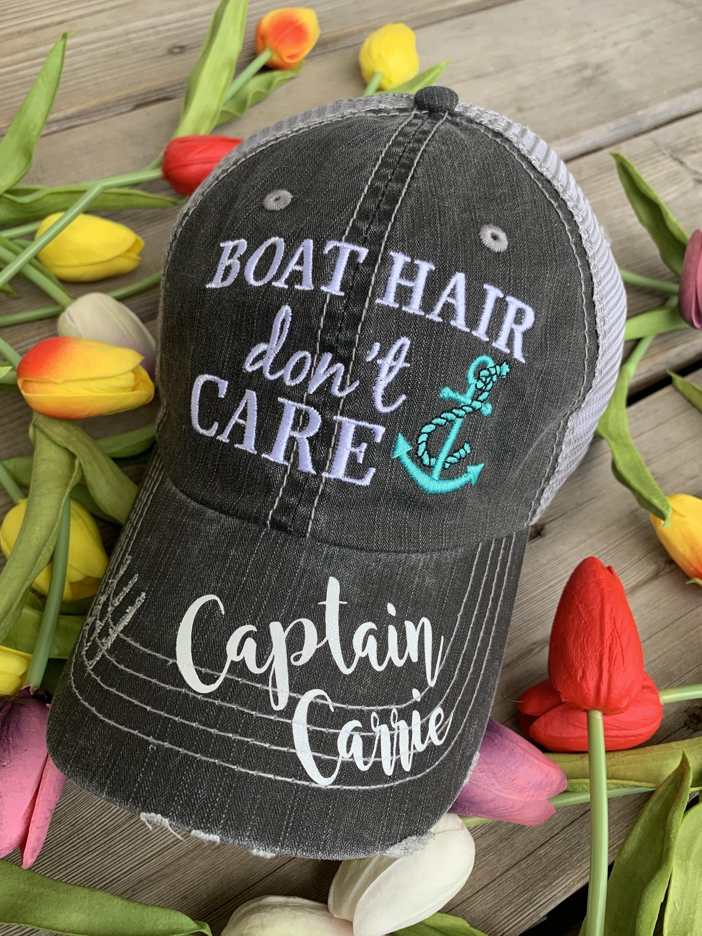 Barn Hats • Barn hair don’t care • Personalize • FREE SHIP! TEAL, PINK, WHITE horseshoe • Embroidered • Distressed • Horses - Stacy's Pink Martini Boutique