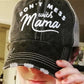 Mom hats! Hat { Don’t mess with mama } Customize with last names, kids names, sports numbers! Embroidered distressed trucker caps. Adjustable. - Stacy's Pink Martini Boutique