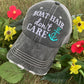 Boat hats Boat hair dont care Black embroidered trucker cap Adjustable mesh back