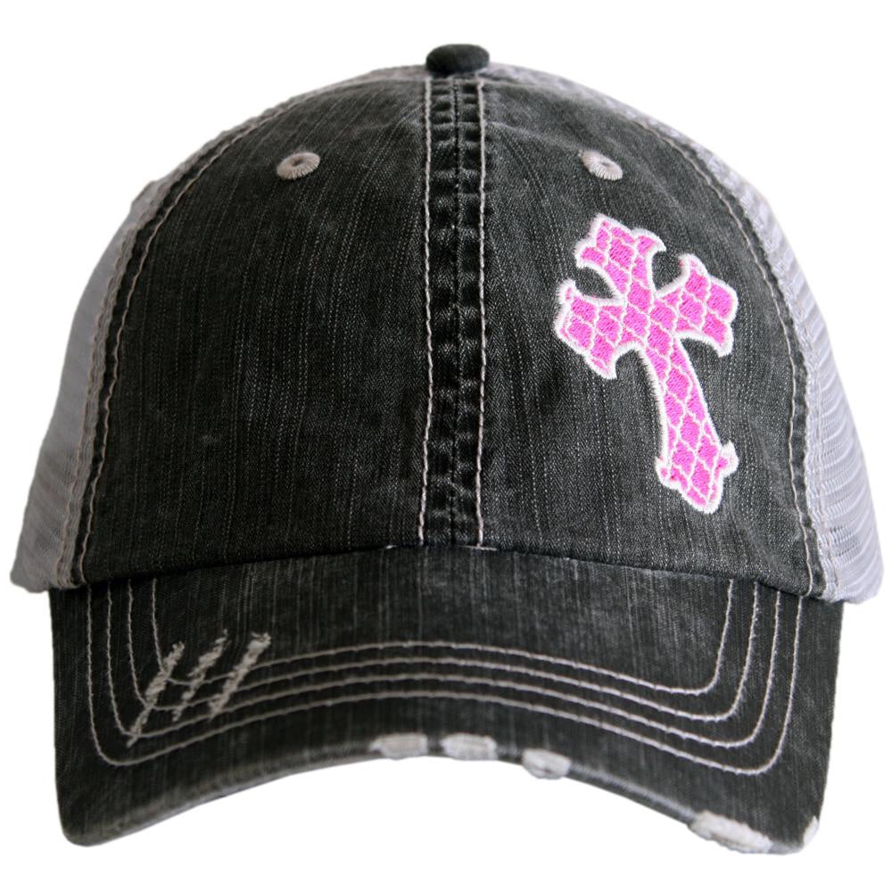 Faith hats and clothing FAITH OVER FEAR Embroidered trucker caps - Stacy's Pink Martini Boutique