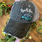 Beach hats BEACH BUM Embroidered trucker caps - Stacy's Pink Martini Boutique