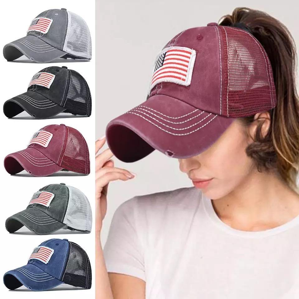 American flag hats • Trucker caps • USA • America • 5 colors • $10 hats - Stacy's Pink Martini Boutique