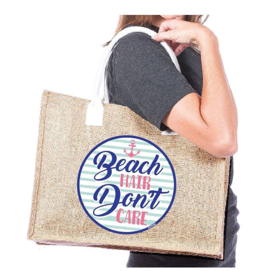 Beach tote • Beach hair don’t care. - Stacy's Pink Martini Boutique