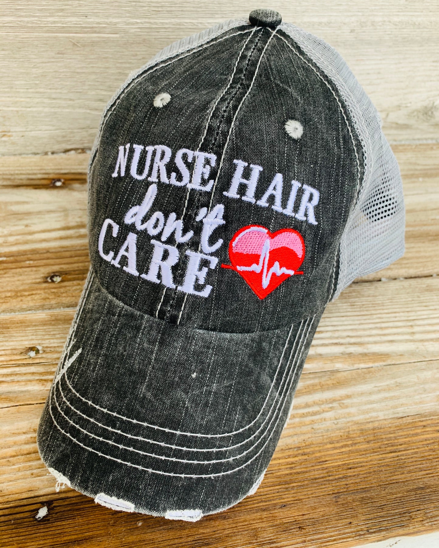 Nursing hats and jewelry NURSE hair dont care 2 styles Mask - Stacy's Pink Martini Boutique