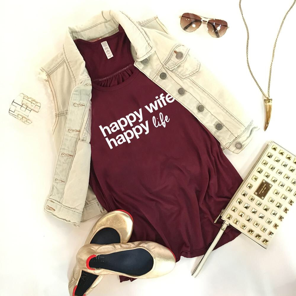 Hats, tanks and Shirts { Happy wife happy life } - Stacy's Pink Martini Boutique