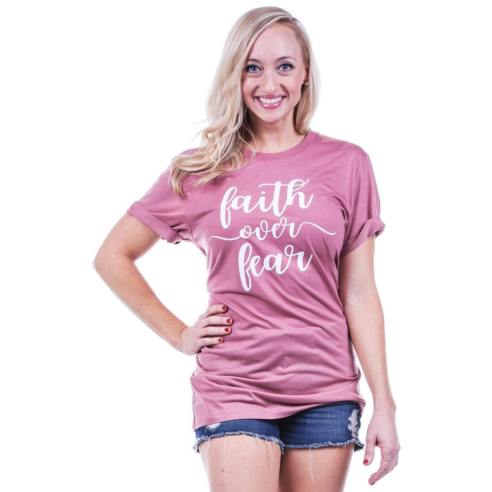 Faith hats and clothing FAITH OVER FEAR Embroidered trucker caps - Stacy's Pink Martini Boutique