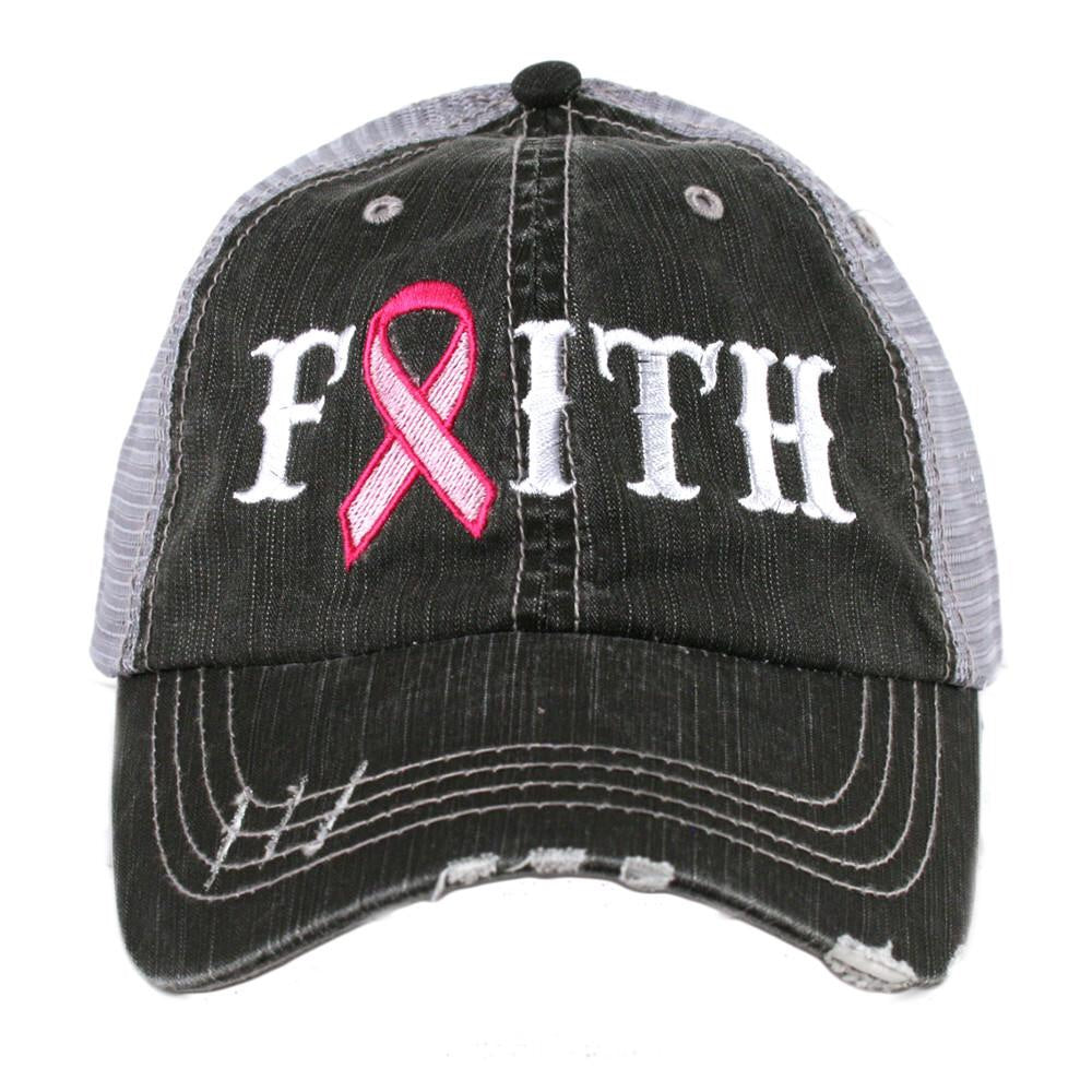 Faith hats and clothing FAITH OVER FEAR Embroidered trucker caps - Stacy's Pink Martini Boutique