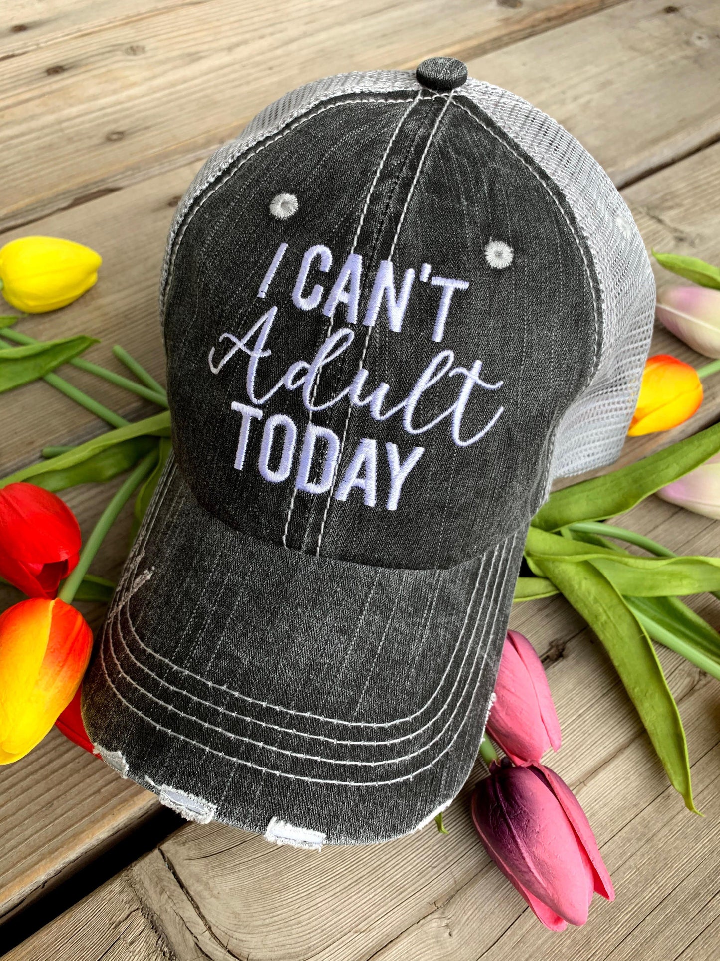 Basketball hats! Basketball mom | Customize | Embroidered distressed gray women’s trucker caps • Add names, number, BLING! - Stacy's Pink Martini Boutique