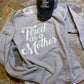 Tired as a mother MOM sweatshirts and hats Blue or gray S - XL - Stacy's Pink Martini Boutique