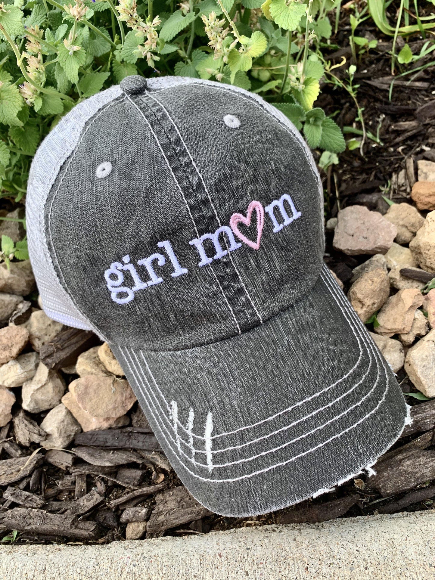 Mom hats Boy mom Girl mom Embroidered womens trucker caps Personalizable - Stacy's Pink Martini Boutique