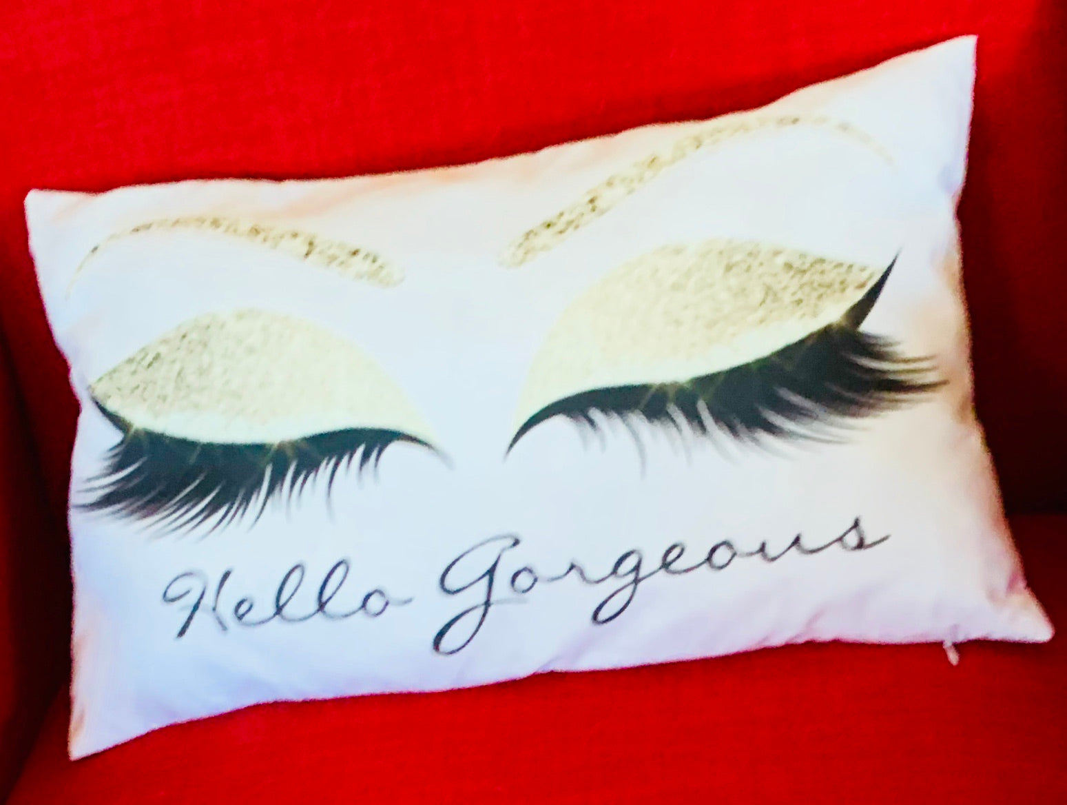 Pillows and pillowcases Eyelashes Mascara Hello gorgeous - Stacy's Pink Martini Boutique