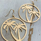 Earrings Palm trees Gold Tropical vacation jewelry - Stacy's Pink Martini Boutique