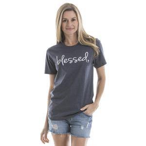 Blessed T-shirts! Women’s • Blue-pink or gray • S - XXL - Stacy's Pink Martini Boutique