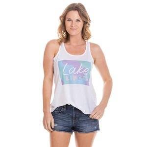 Lake tanks tops Lake life Peach or white S - XXL - Stacy's Pink Martini Boutique