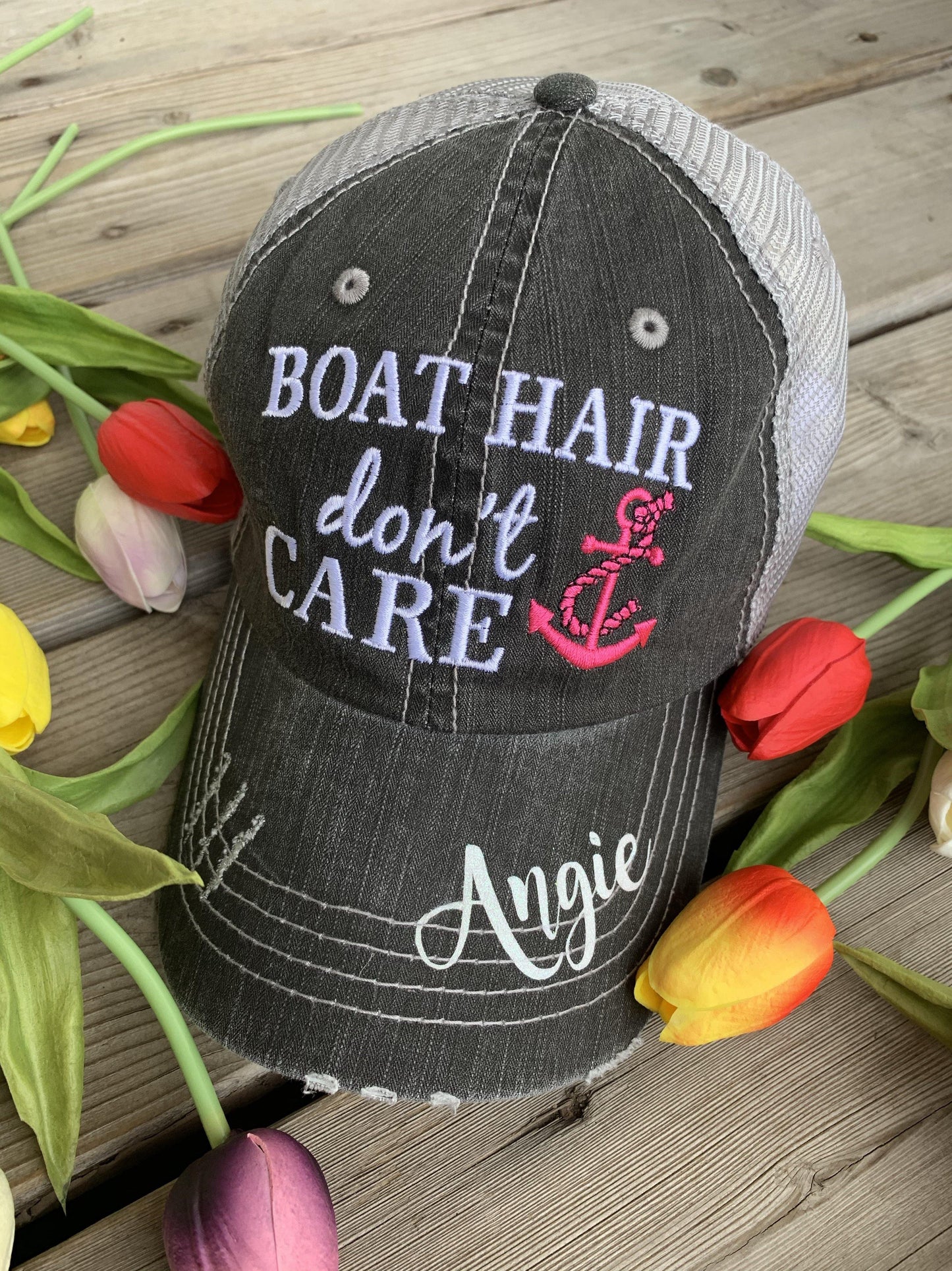 Barn Hats • Barn hair don’t care • Personalize • FREE SHIP! TEAL, PINK, WHITE horseshoe • Embroidered • Distressed • Horses - Stacy's Pink Martini Boutique