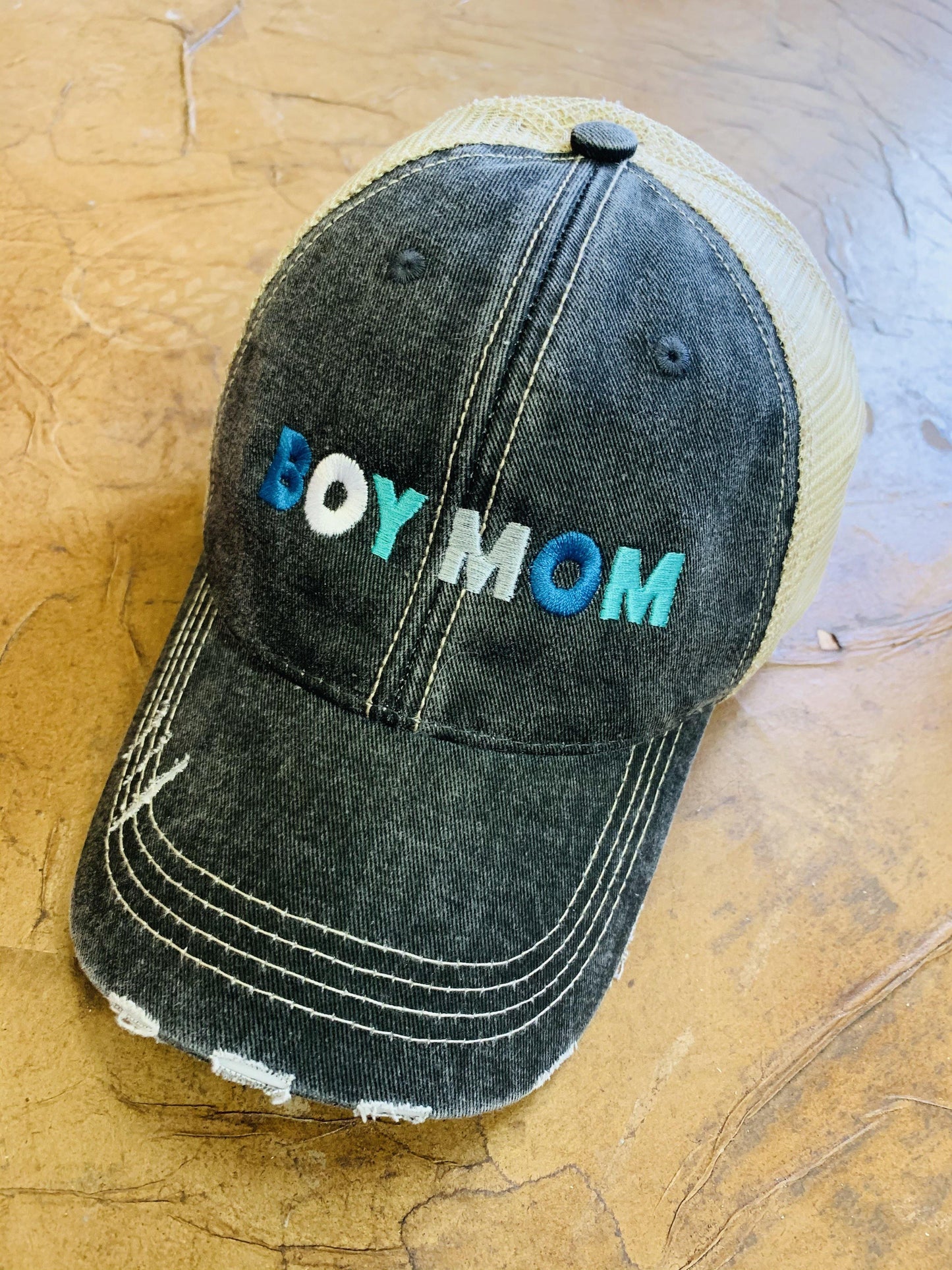 Mom hats Boy mom Girl mom Embroidered womens trucker caps Personalizable - Stacy's Pink Martini Boutique