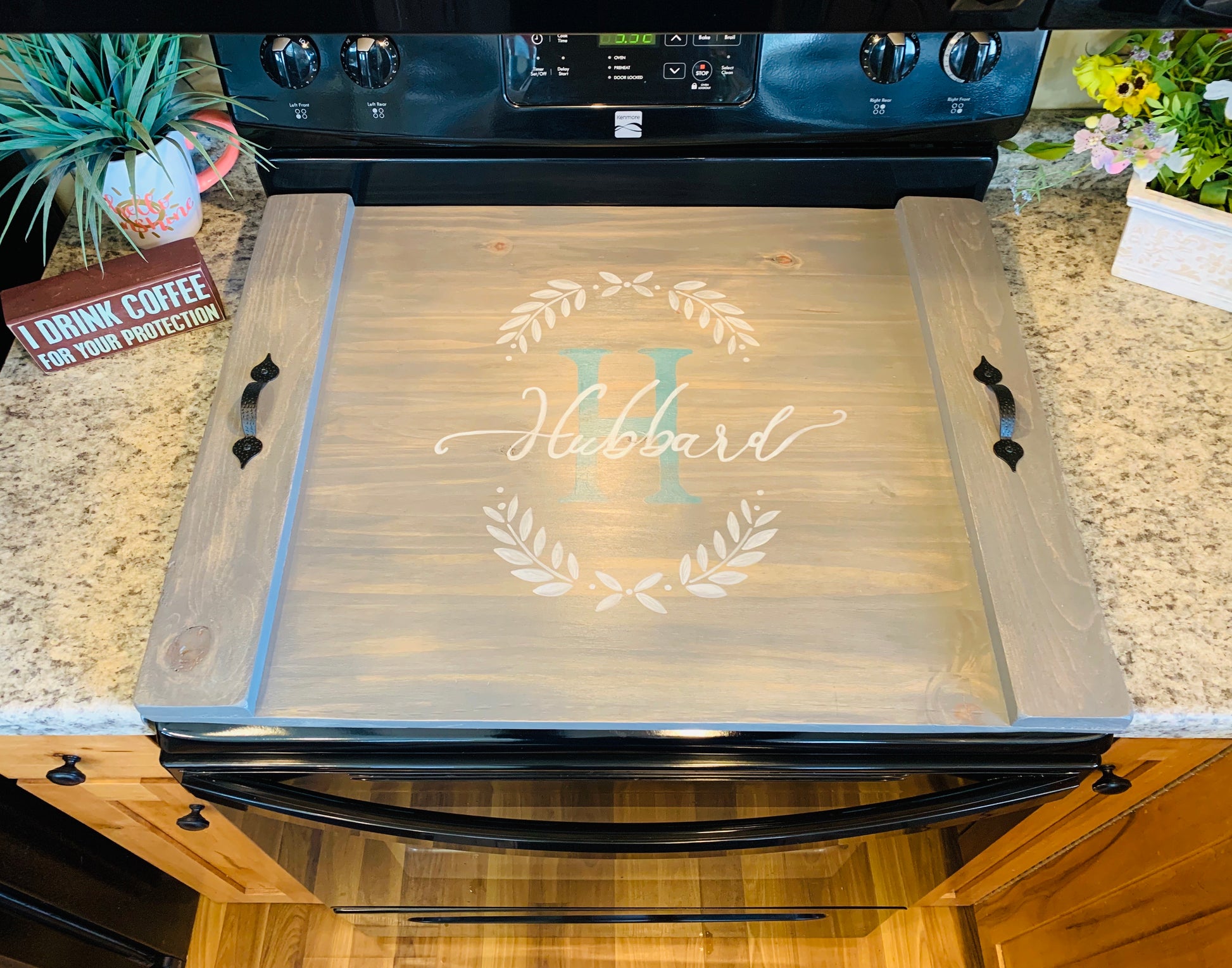 Stove & sink cover { Pine } You choose color. Stained & painted. 4 coa –  Stacy's Pink Martini Boutique