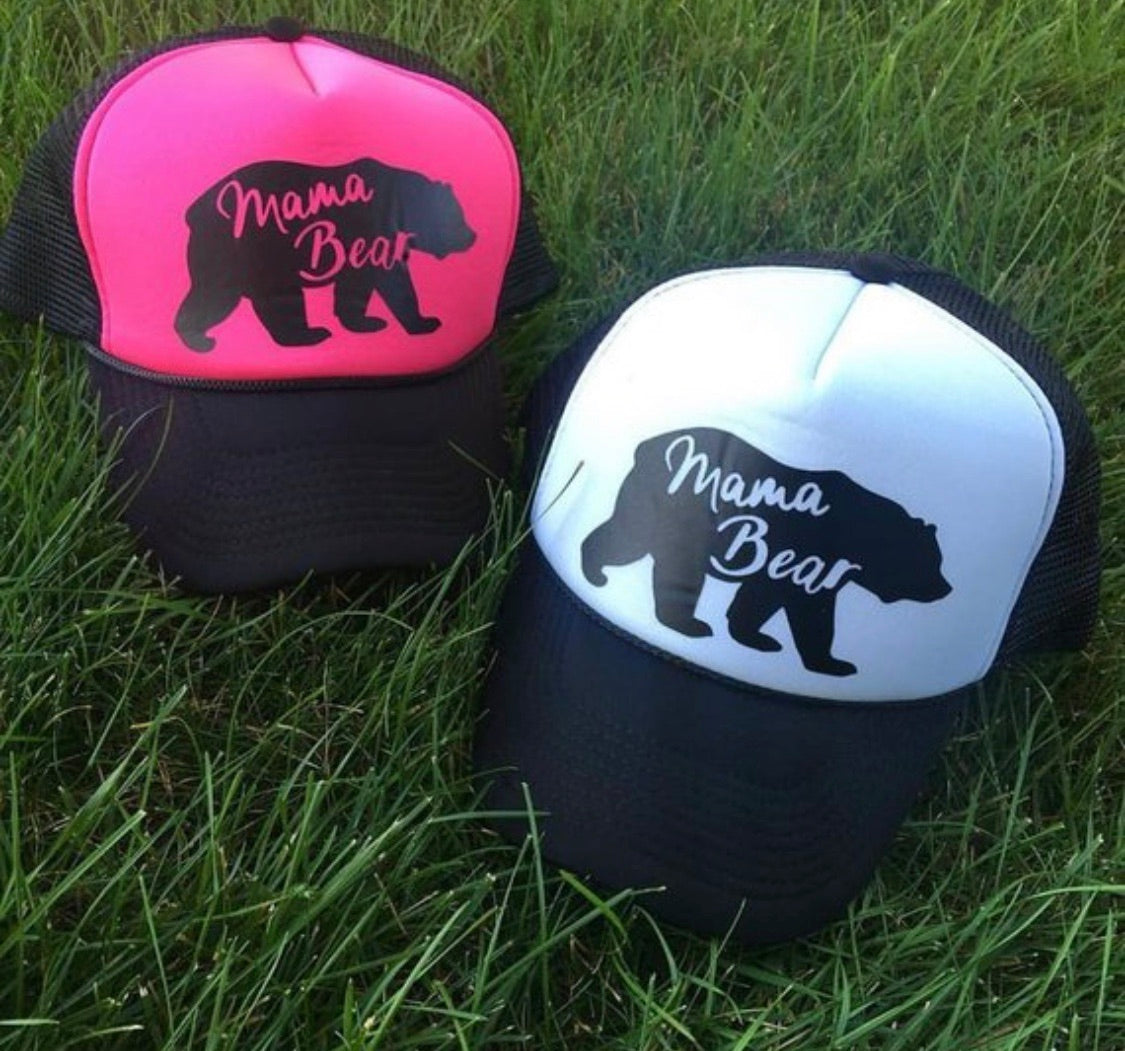 Hats { Mama bear hair don’t care } 3 styles. - Stacy's Pink Martini Boutique