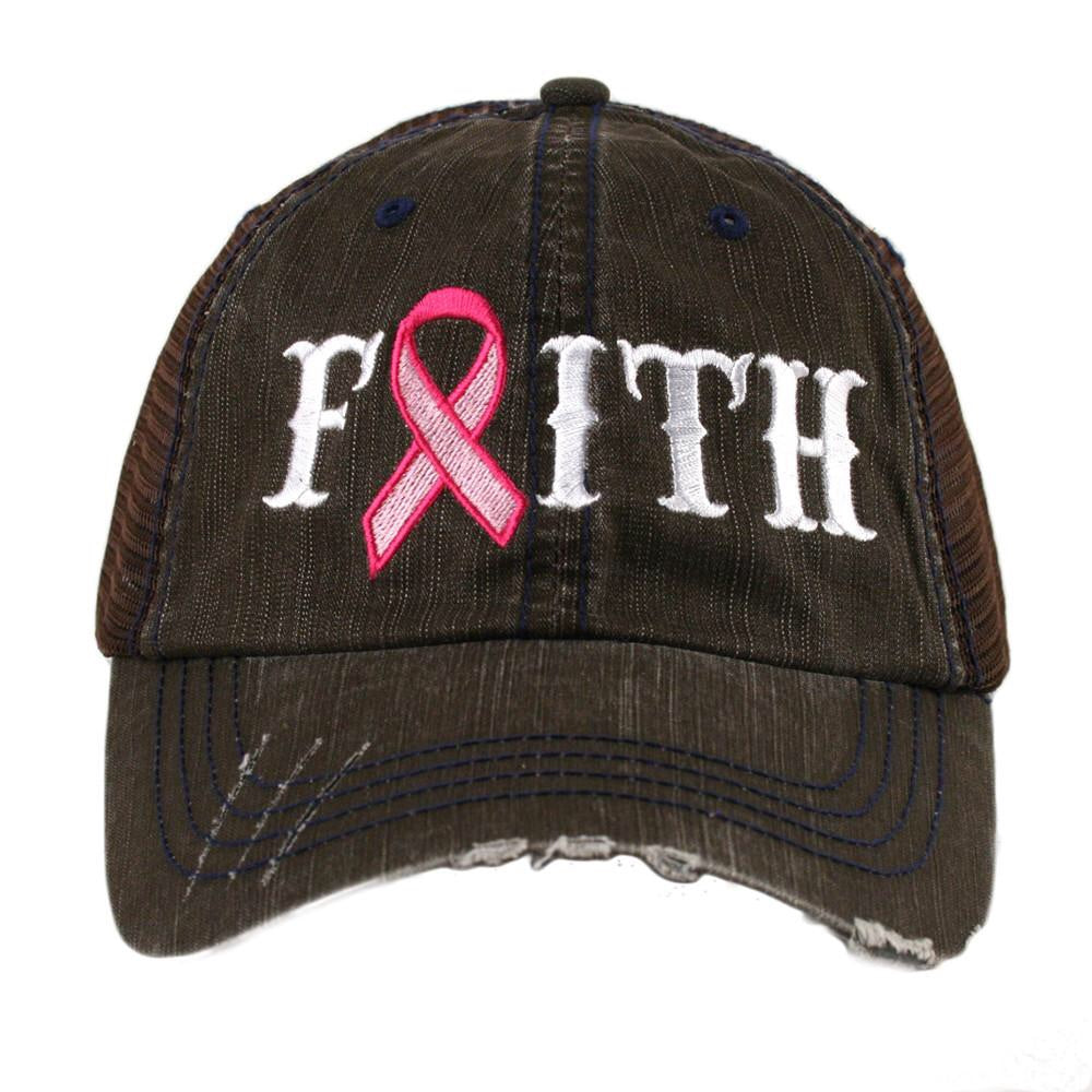 Faith hats and clothing FAITH OVER FEAR Embroidered trucker caps - Stacy's Pink Martini Boutique