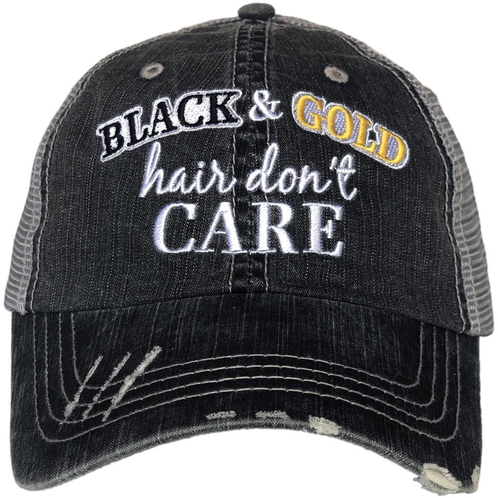 Hat { Black and gold hair don’t care } - Stacy's Pink Martini Boutique