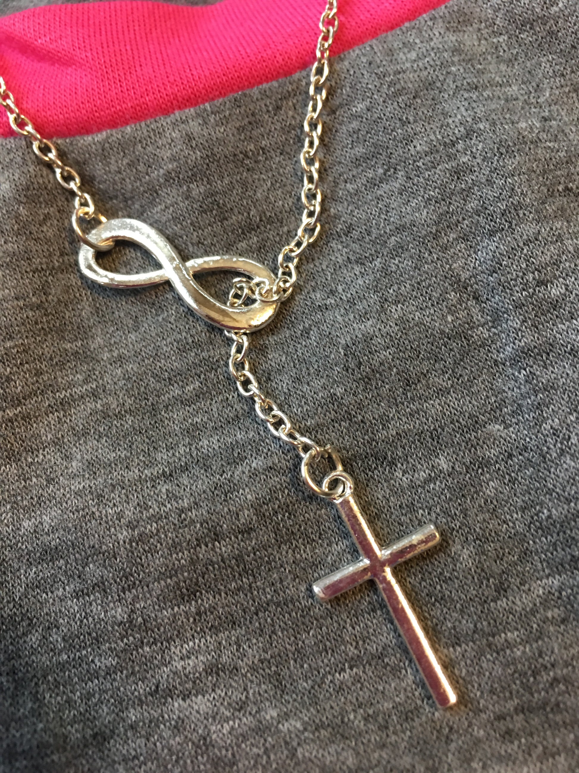 Necklace { Cross. Infinity } $5. - Stacy's Pink Martini Boutique