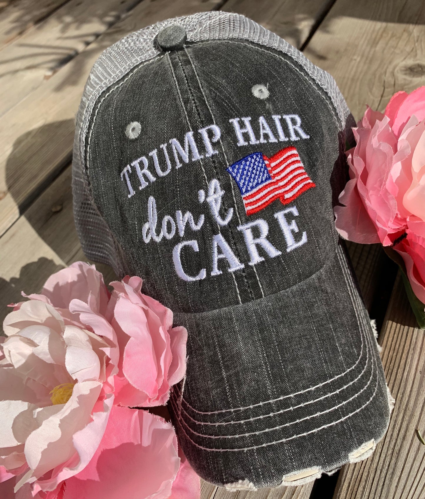 TRUMP & Biden hats! | Trump hair dont care | YES I’m a Trump girl | Yes I’m a Biden girl | American flag | USA - Stacy's Pink Martini Boutique