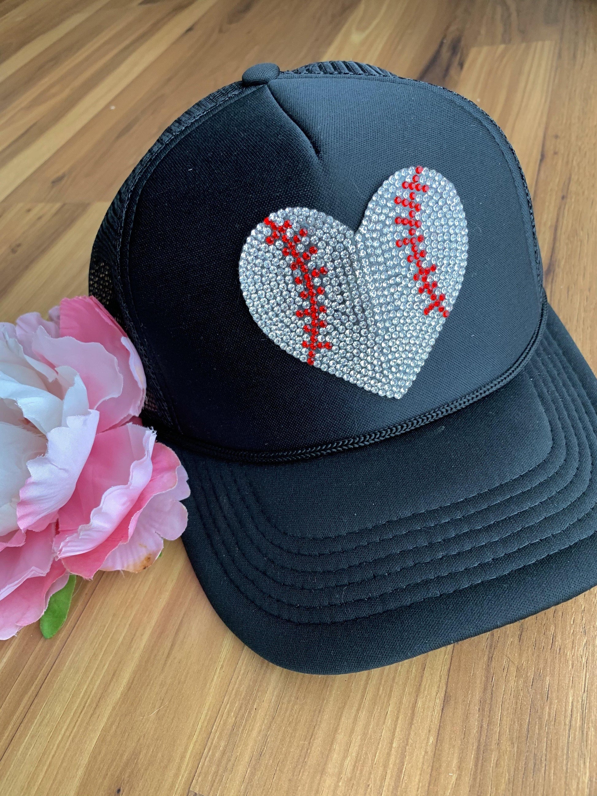 Bling baseball hats! Trucker • Adjustable snapback - Stacy's Pink Martini Boutique