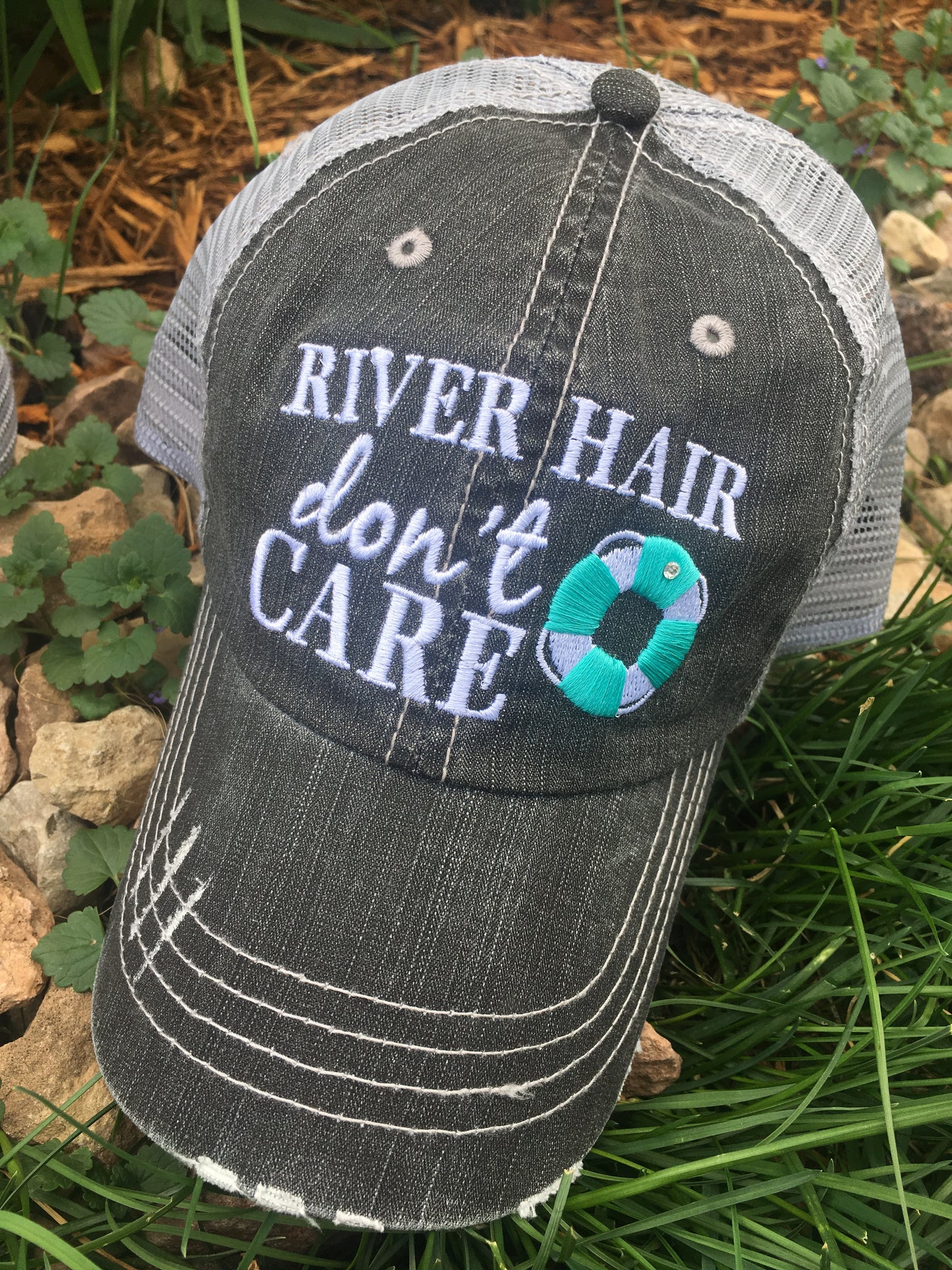 River hats RIVER hair dont care Embroidered trucker caps - Stacy's Pink Martini Boutique