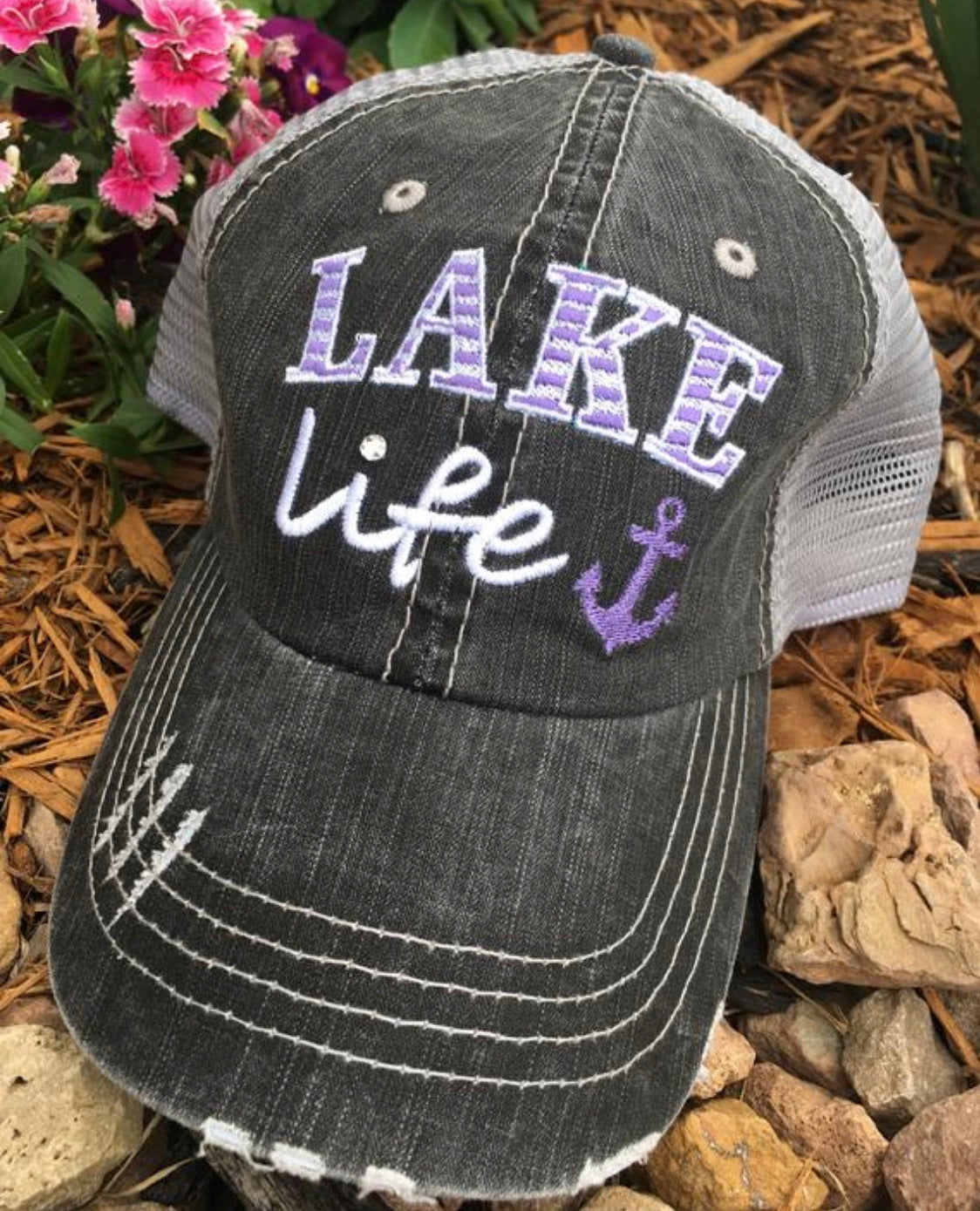 Hats and clothing { I’m on lake time } Black • S - 3XL • Tank tops - Stacy's Pink Martini Boutique